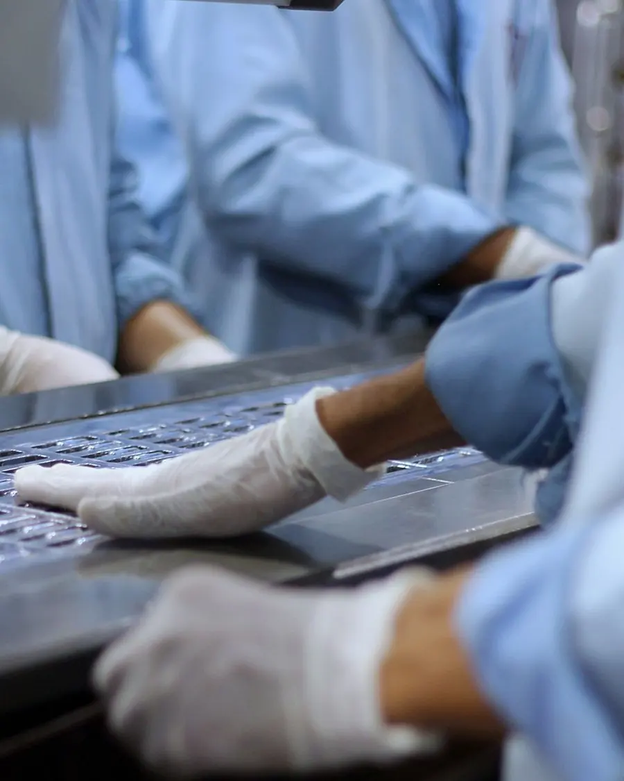 Envasado en una planta farmacéutica